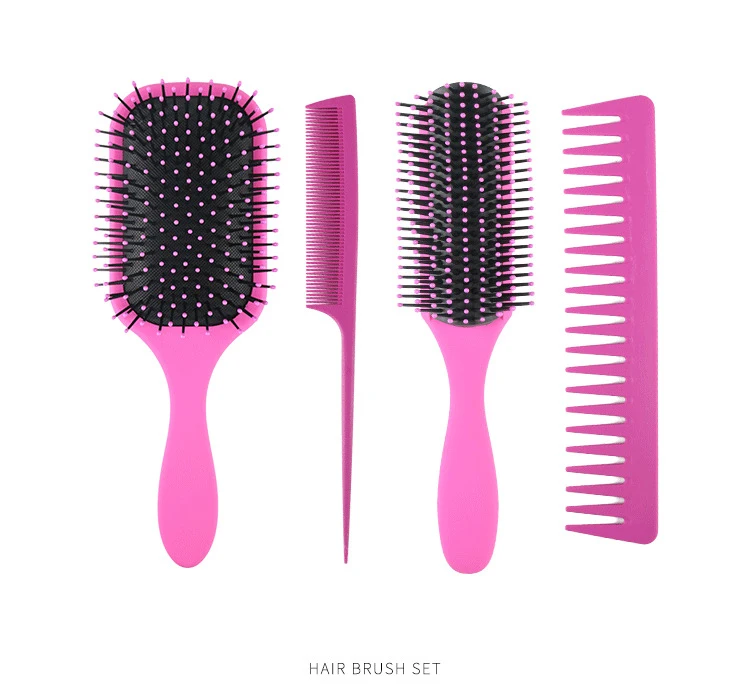 

4 Pcs/Set Hair brush Household Professional Anti-static Hair Brush Massage Comb Brush for Hair Hairdresser Hairdressing Tools