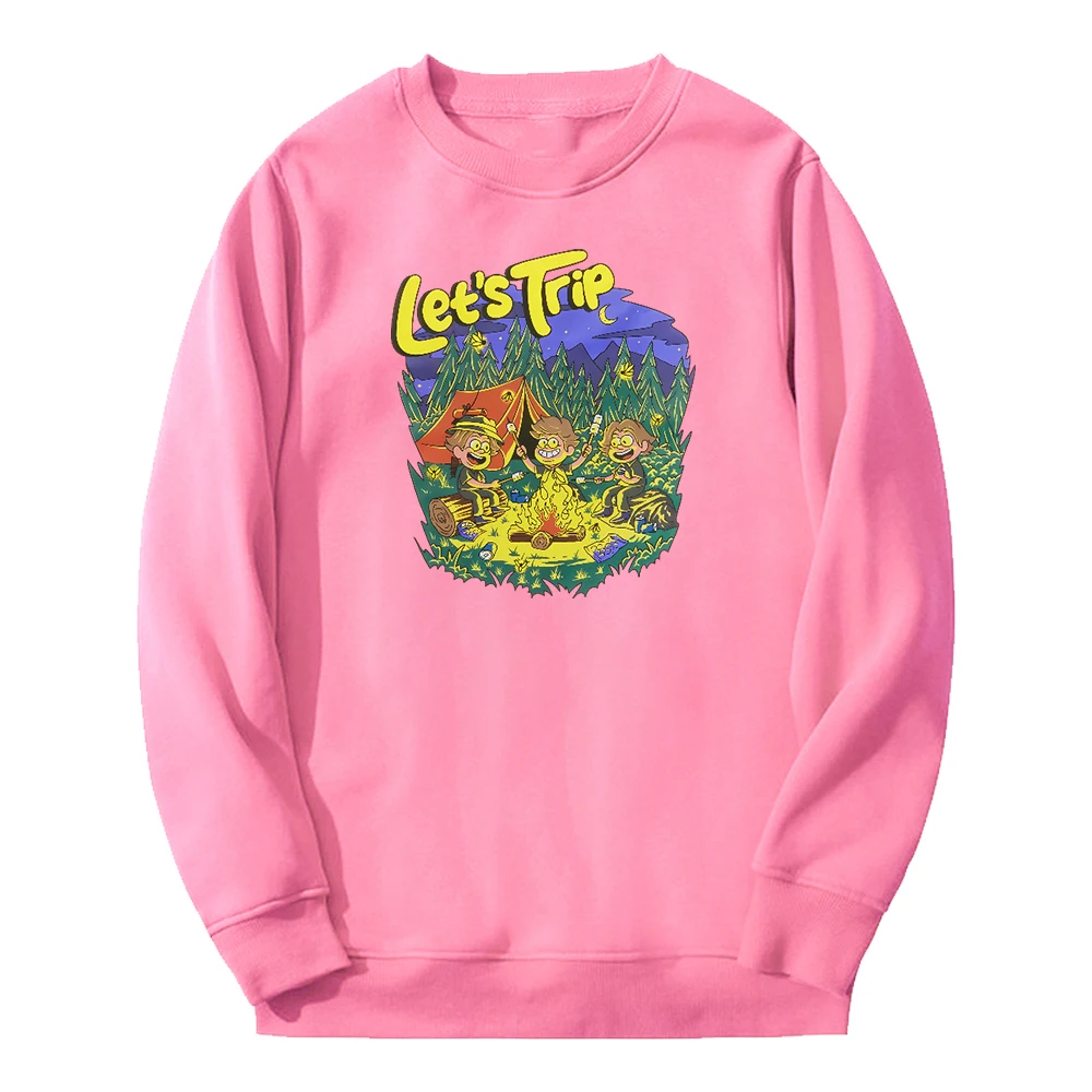 Sturniolo Triples Let's Trip Merch Толстовка для костра с круглым вырезом и длинными рукавами