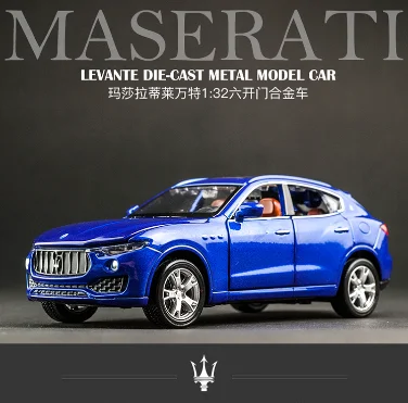 

1:32 Maserati Levante Diecast Car Metal Model Sound Light Pull Back SUV 6 Doors Can Be Opened For Kids Gifts Boy Toys F347