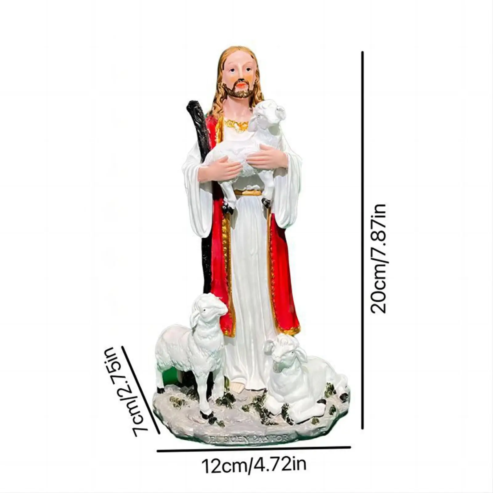Статуя Иисуса Good Goatherd рождественское украшение для стола рождественская