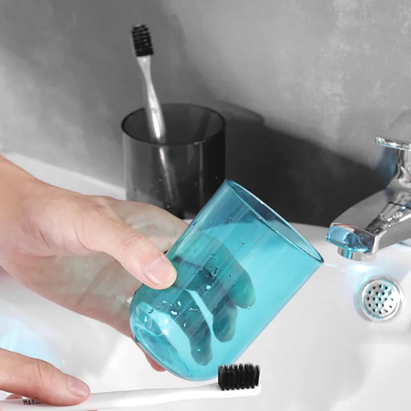 Household Toothbrush Cups Tansparent Bathroom Cup Durable Mouthwash Mug Brushing Hildren's Cute Plastic |