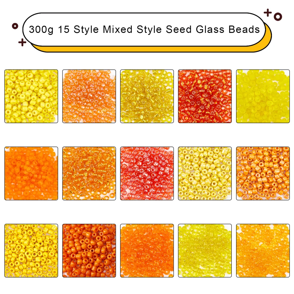 1Box 3mm Mixed Color Glass Seed Beads Round Loose Spacer Bead for Jewelry Making Necklace Bracelet Earring DIY Craft Supplies