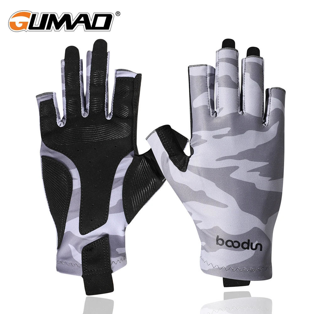 

Fishing Gloves Sun Protection Gloves Breathable Anti-slip Anti-UV Elastic Cycling Outdoor Sports Running Rowing Gloves Men Women