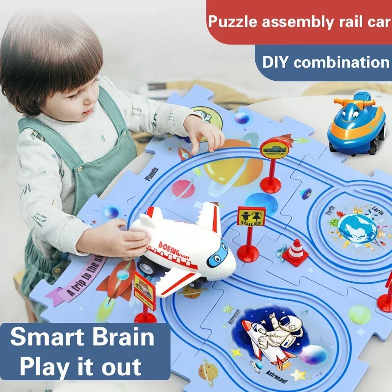 

Kids Jigsaw Puzzles Toys New Logic Board Game Slot Rail Toys Educational Race Car Track Toys for Boys Girls Xmas Gift