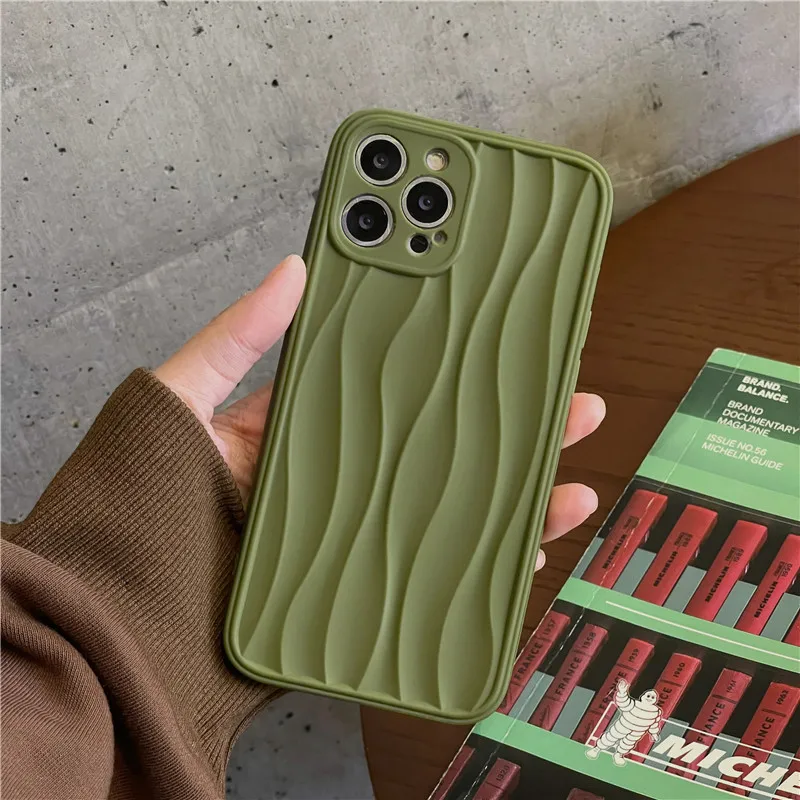 

Чехол для iPhone 14 13 11 12 Pro Max 14 Plus с волнистой линией