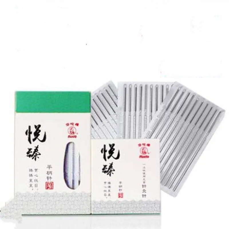 Aguja de acupuntura de alta calidad 100 hwato, agujas de masaje de belleza desechables con mango de cobre, 0,18/0,25/0,30/0,35mm