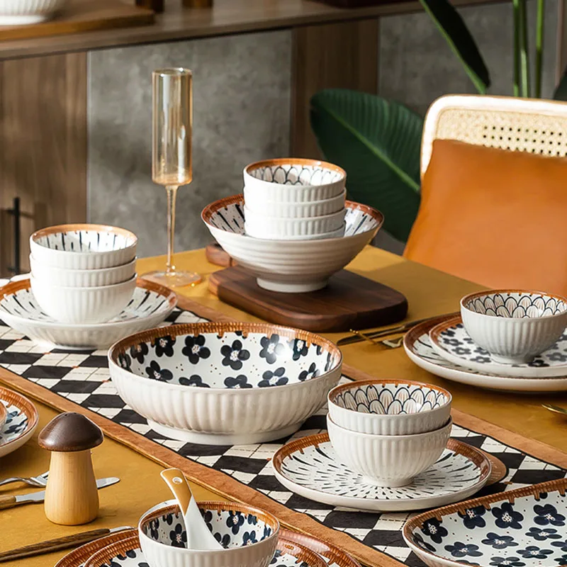 

Керамическая полная посуда, тарелки, блюда, 18 штук, простой набор, обеденные блюда, оригинальные десертные блюда, Vajilla принадлежности для кухонного бара