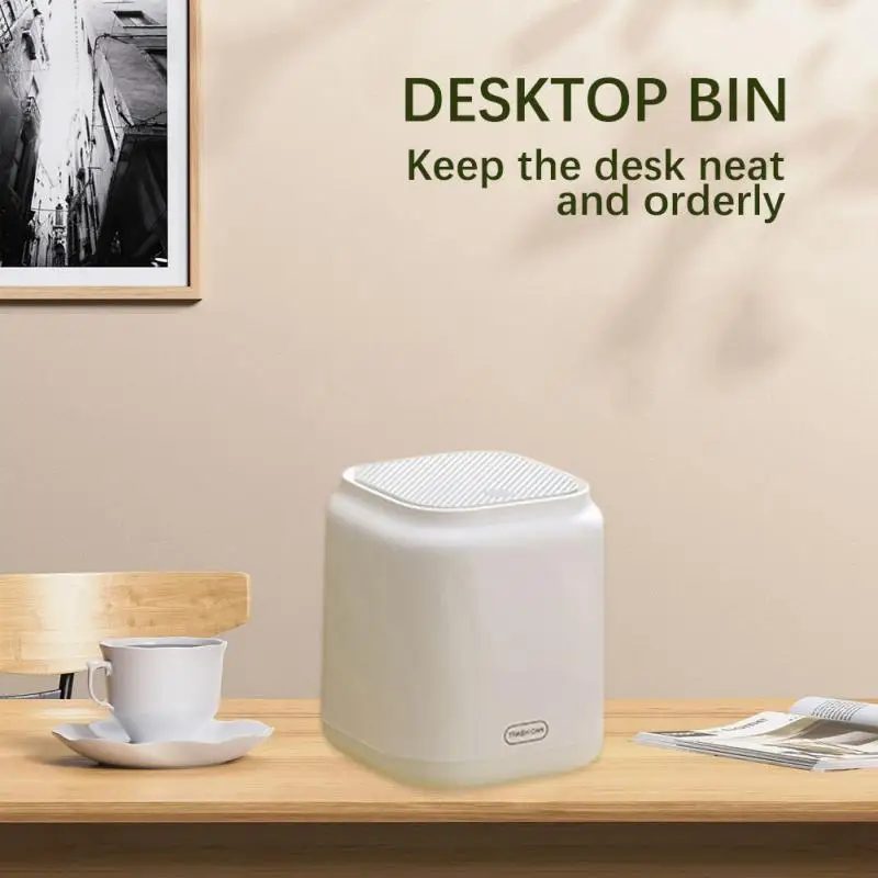 

Nordic Garbage Can Creative Small Desk Dustbin Desktop Garbage Basket Small Household Trash Can Clean Workspace Storage Box