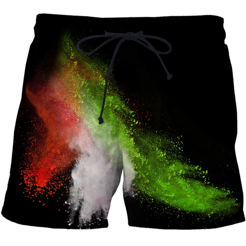 3D Printing Beach Board Shorts Swimming Pants Swimsuits Men Speckled tie dye pattern series shorts Mens Swimwear Swim Streetwear