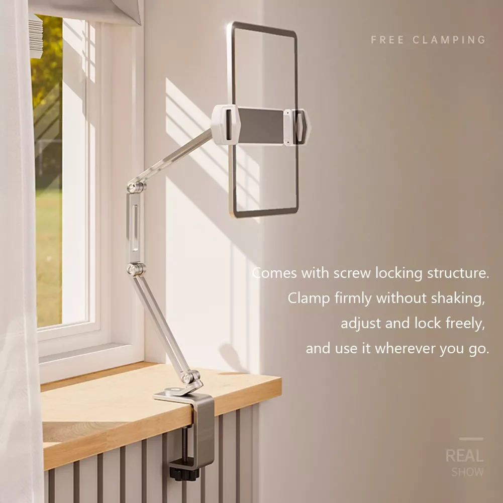 

hone older oldable rm racket 60 djustable ell hone ablet lip ome azy ed esktop ount upport or -3 nch