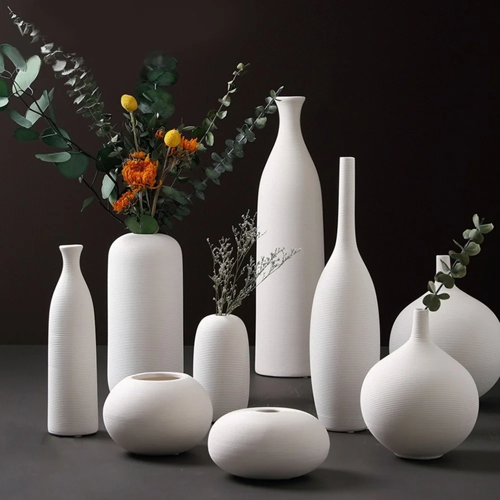 

Nordic Dry Vases, Flower Arranging Mini White Ceramic Vase Household Act The Role Ofing Is Tasted Little Sitting Room Adornment