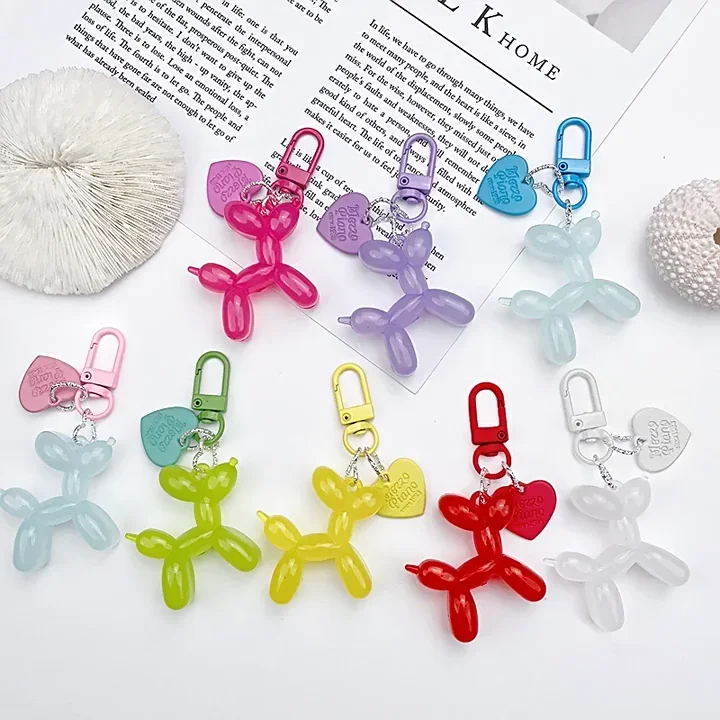 Милый брелок-желе с шариком собакой подвеской мультяшная собака цепочка брелок