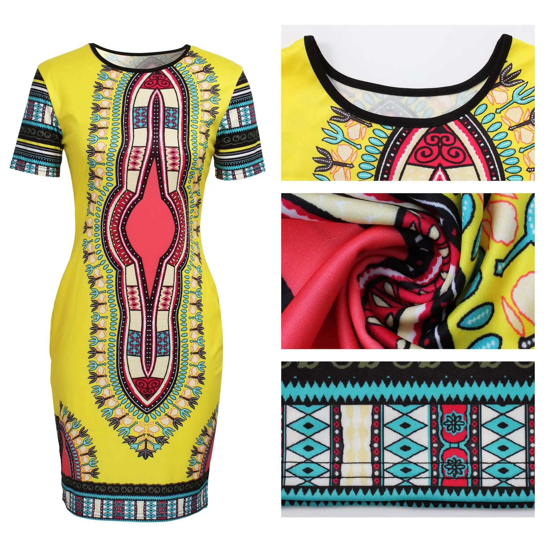 Африканские платья для женщин без рукавов эластичные Дашики с принтом базин