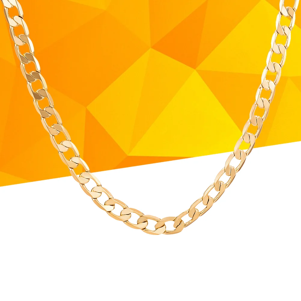 

Men's Fashion Classic Luxury Golden Necklace Curb Chain Thick Link (XL0024-J-M)