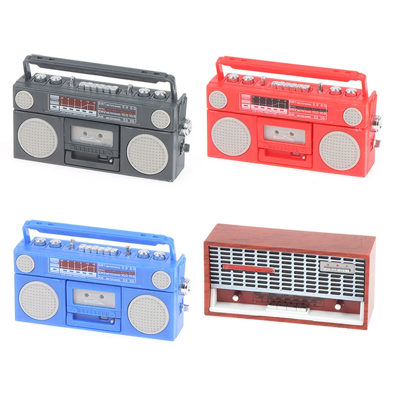 

1:12 Dollhouse Miniature Radio Model Recorder Player Toy Doll Furniture Decor Accessories