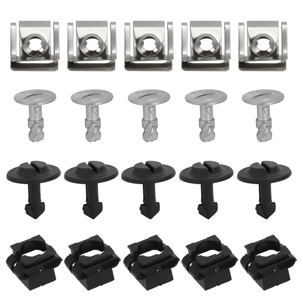 

Для AUDI A4 A6 для VW/Passat B5 Автомобильная защита нижней части двигателя под крышкой капота защелкивающиеся крепежные зажимы комплект винтов