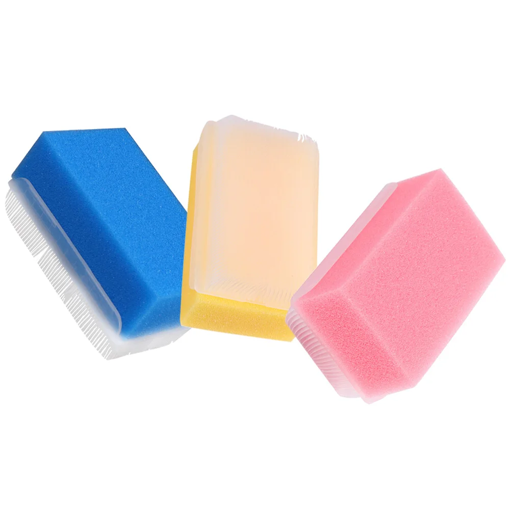 

3Pcs Hair Brush Sensory Training Babies Bath Bath Sponge Hair Brush Sponge for Home Infant Bathing