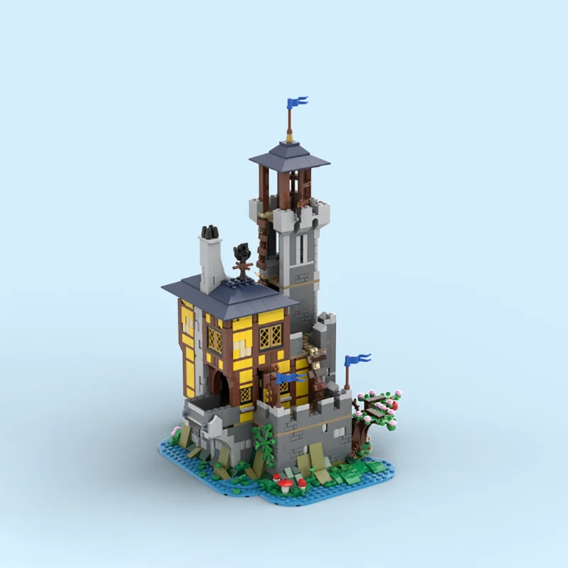 Новая модель MOC 3200 шт. + черный Сокол уличный Замок Среднего возраста строительная