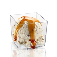 1020pcs plastic square dessert cups 60ml yogurt mousses mini portion cups container tableware party wedding supplies