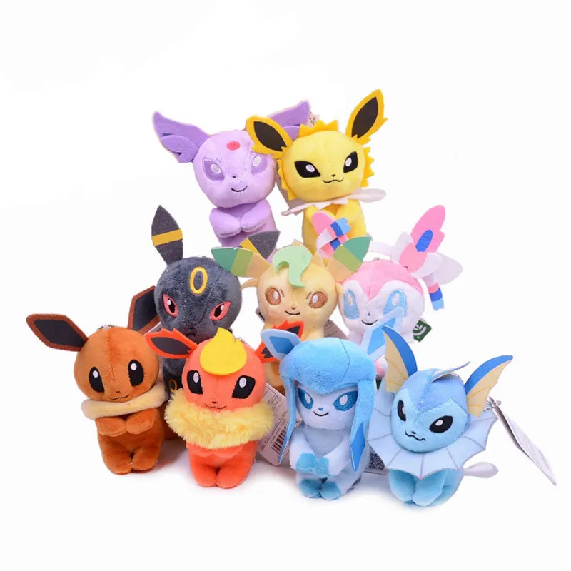 

Pokémon 9 Forms Of Eevee Plush Toys 10cm Plush Pendant Bag Decorative Ornaments Doll Fairy Eevee Elves Turned Into Dolls