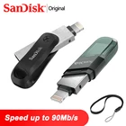 USB-флеш-накопитель SanDisk для iPhone, OTG, 64 ГБ, 3,0, 128 ГБ, 256 ГБ, для телефона, компьютера