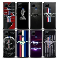 phone case for realme 5 6 7 7i 8 8i 9i 9 xt gt gt2 c17 pro 5g se master neo2 soft silicone case cover coupe mustang logo