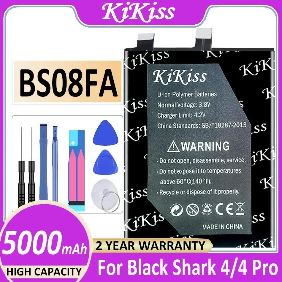 Аккумулятор KiKiss 5000 мАч BS08FA для Xiaomi Black Shark 4 4Pro Shark4 Pro PRS-A0 KSR-A0 мощный аккумулятор +
