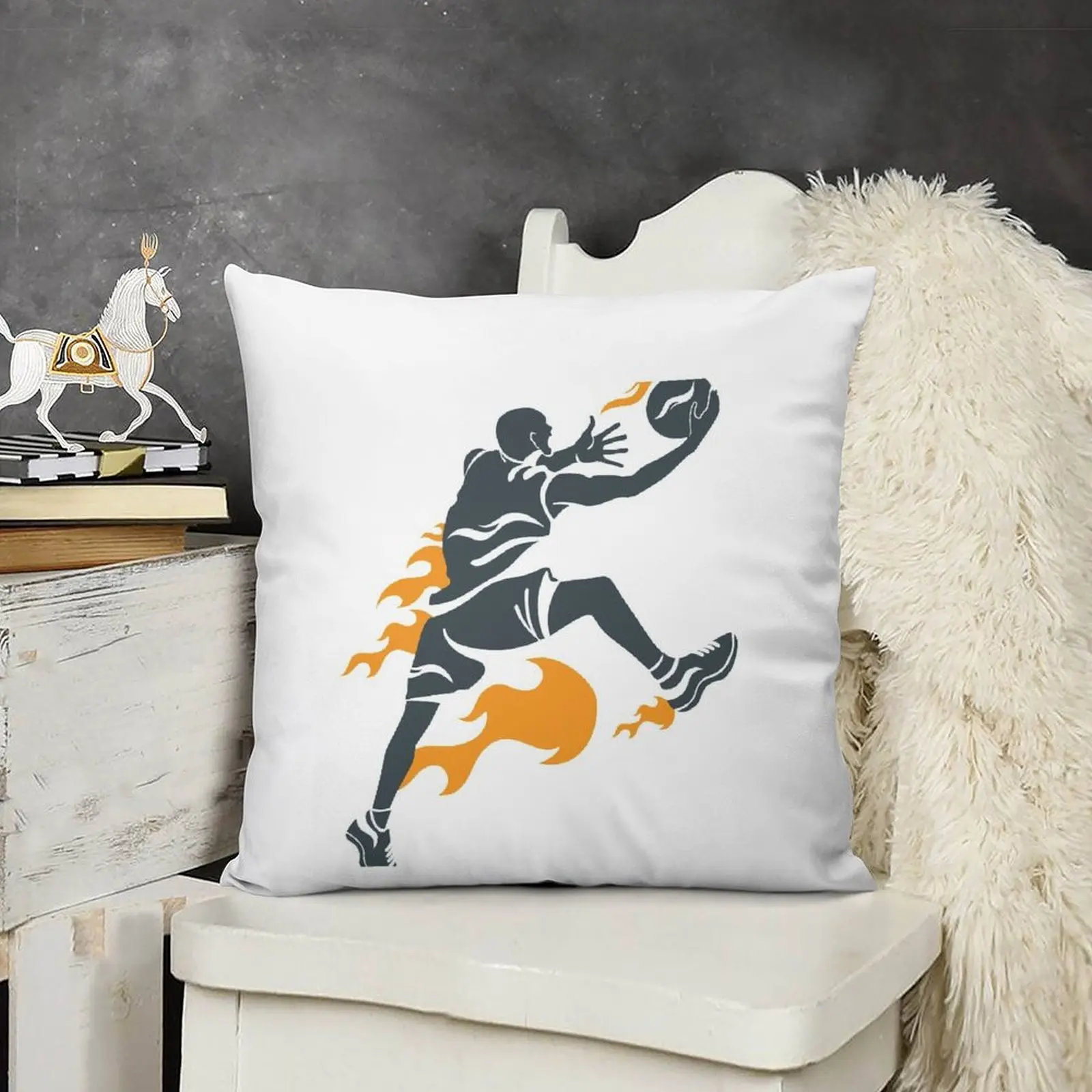 Наволочки для дивана в гостиную с изображением баскетбольного игрока