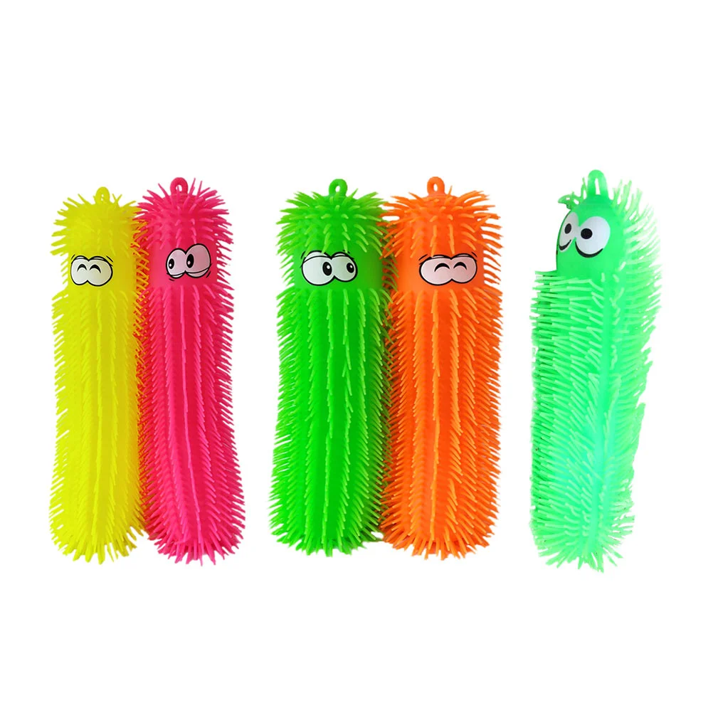 

5 шт. светящиеся Детские эластичные гусеницы для снятия стресса (случайный стиль)