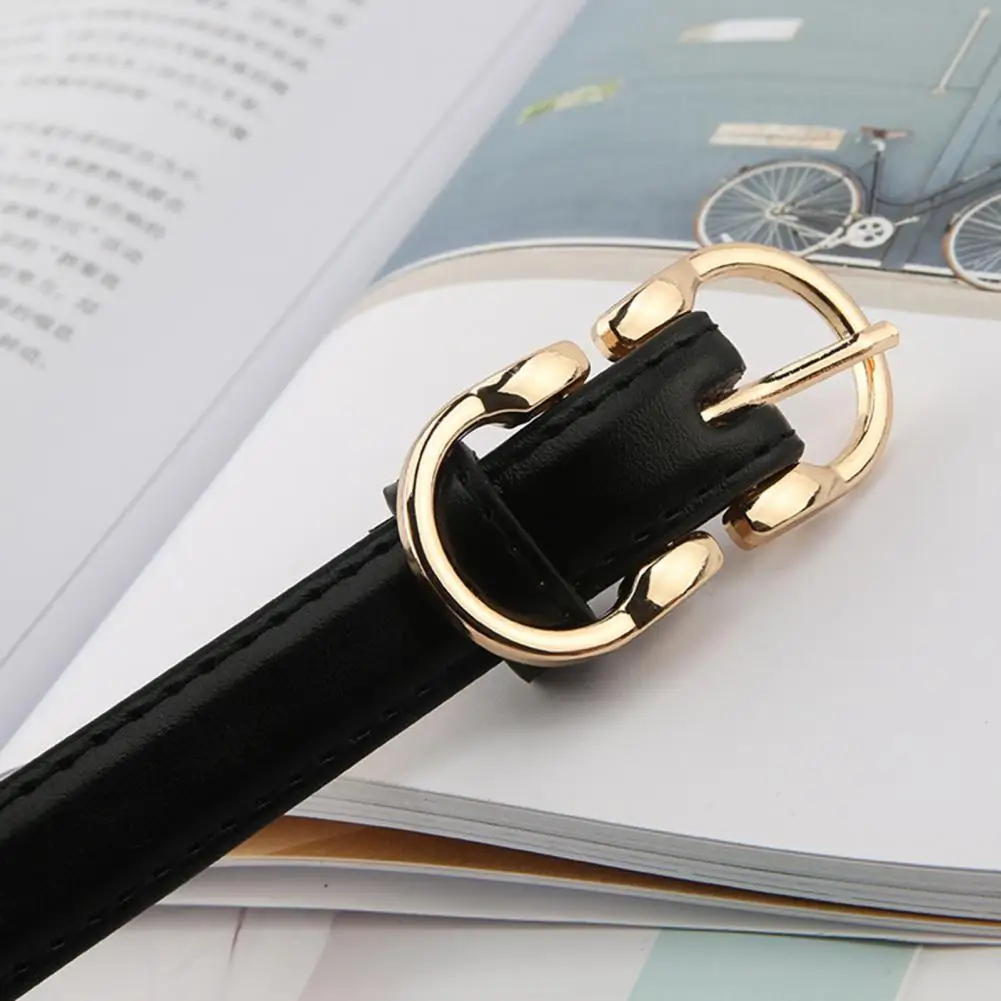 

Affordable Women Belt Fashionable Women's Adjustable Faux Leather Belt with Metal Buckle Stylish Waist Band for Dress Outfits