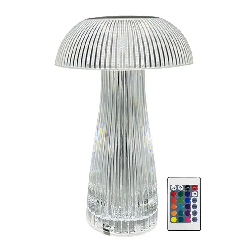 

СВЕТОДИОДНЫЙ ночник в виде грибов, ночник с кристаллами, перезаряжаемый от USB, меняющий цвет, для спальни, прикроватный светильник для девоч...