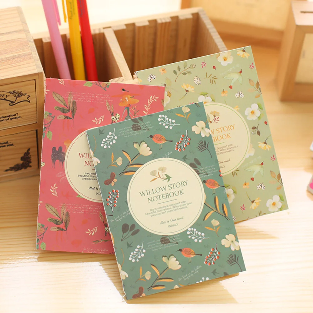 

24 Pcs Mini Notebooks Diary Pocket Notepads Flower Birds Pattern Graffiti Books Promotional Gift Stationery (Random Color)