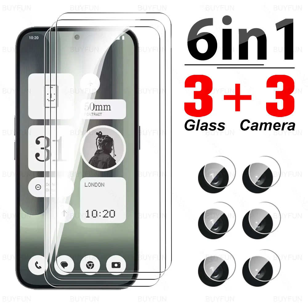 6in1 For Nothing Phone (2a) Plus Glass 2A Защитная пленка из закаленного стекла Phone2a Phone2aPlus NothingPhone