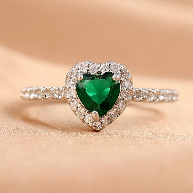 Foxanry Серебряное Стандартное Кольцо С Кубическим Цирконием Для Женщин И Девочек