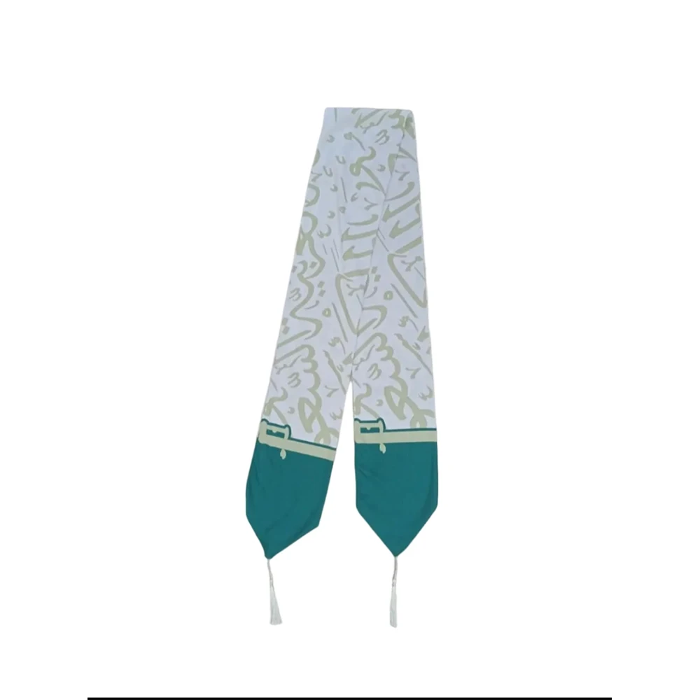 Прямая доставка 100% плоский вязаный двусторонний шарф с принтом из Саудовской