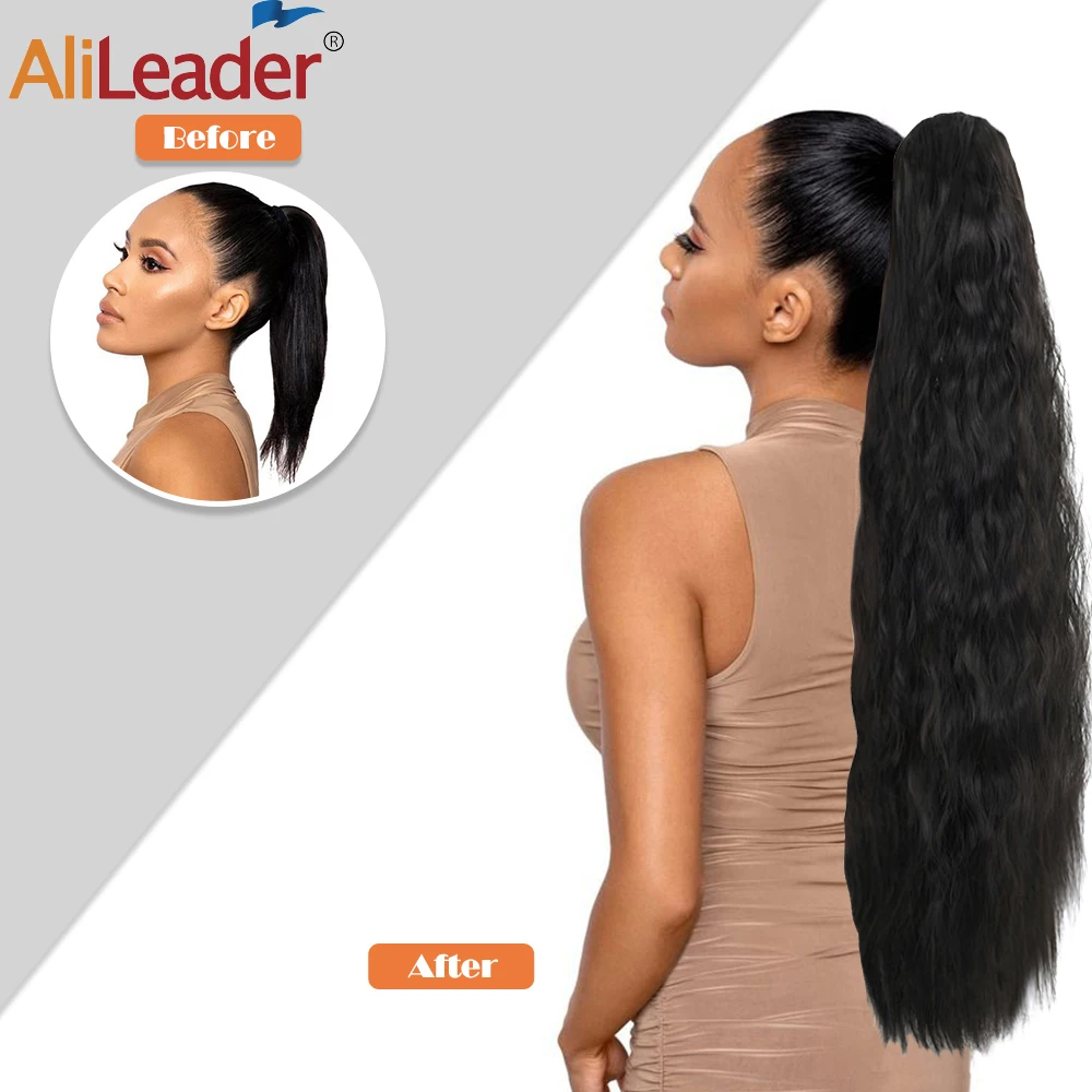 Синтетический конский хвост 26 дюймов длинный кукурузный