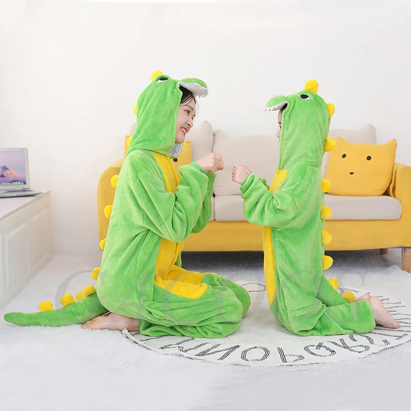 

Пижама-Кигуруми для детей, пижама-комбинезон для девочек с динозавром, аниме, панда, Детский костюм, одежда для сна для мальчиков, комбинезон...