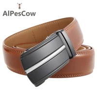 genuine leather belt for men 100 alps cowhide ratchet waist strap luxury male belts casual waistband formal business designer
