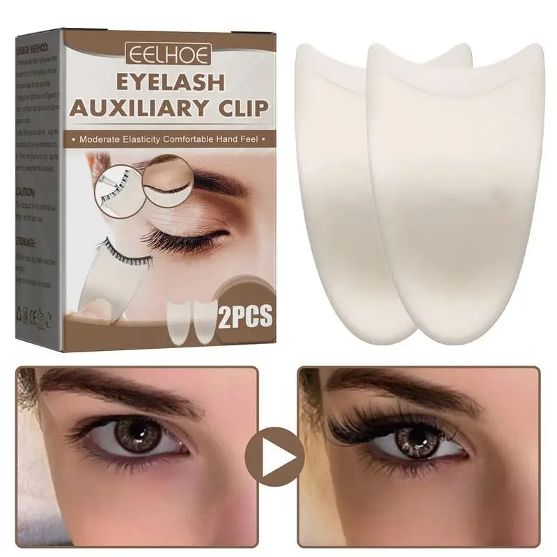 

2pcs False Eyelashes Clip Portable Plastic Eyelash Applicator Tweezers Eye Lashes Curler Eye Makeup Cosmetic Tools