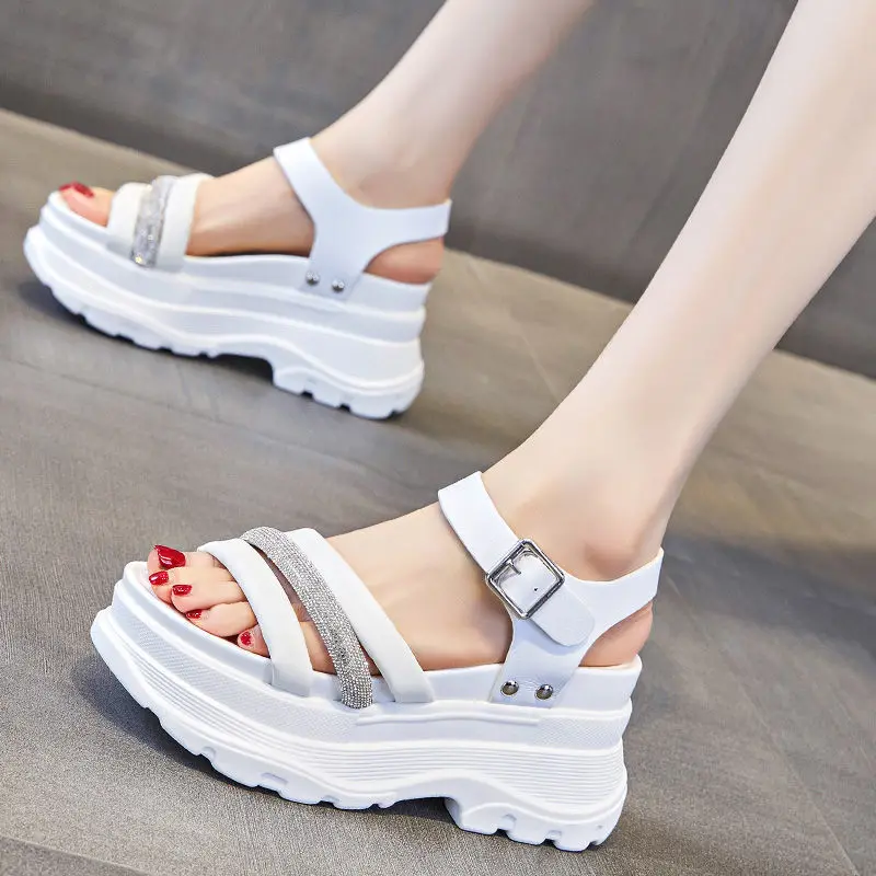 Женские повседневные туфли в Корейском стиле однотонные женские с открытым