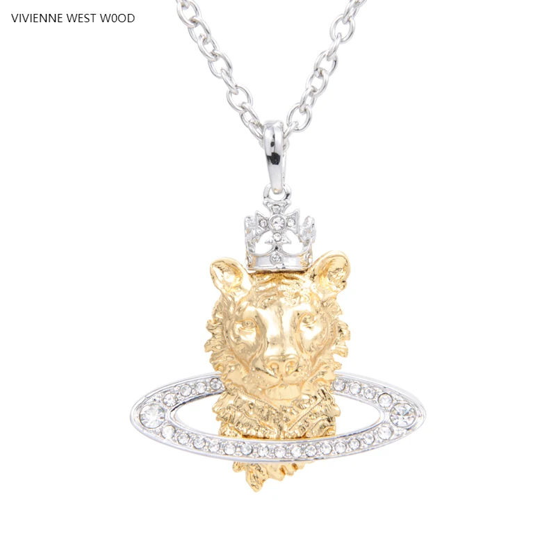 

Ожерелье с маленькой сатурной головой веньяна westw00d, роскошное изысканное ожерелье с золотой головой льва для девушек