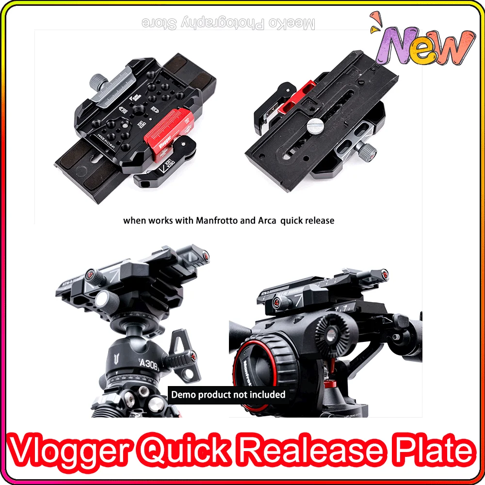 

Vlogger Quick Realease Plate fit for Manfrotto Arca Quick Set Up Mount Camera Tripod Clamp Adapter Accessories DLC90