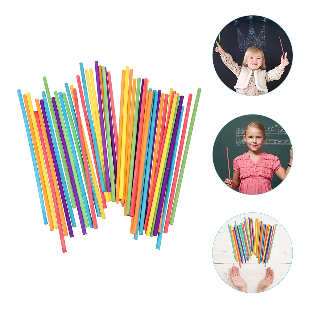 

50Pcs Musical Instrument Party Toys Kids Musical Stick Musical Sticks Wooden Musical Stick for Learning Children Classroom