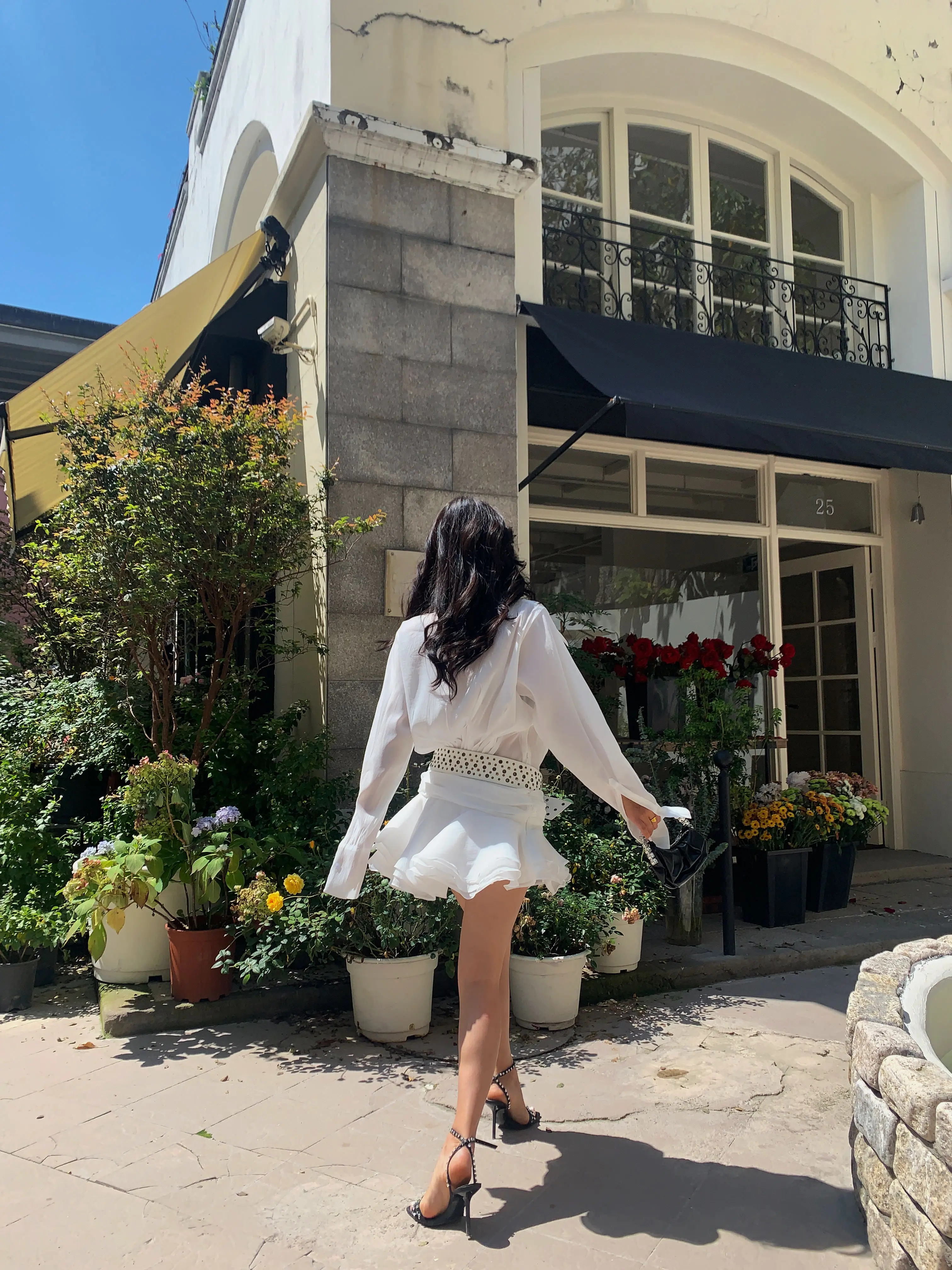 Женское мини платье-рубашка с оборками Renee Melrose