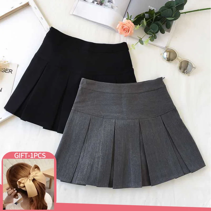 

Мини-юбка женская плиссированная трапециевидная, с завышенной талией