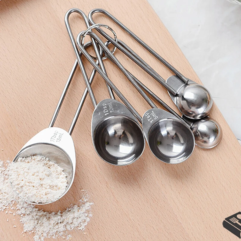 

5PCS/Set Stainless Steel Baking Measuring Spoons Kitchen Measuring Spoon Tea Cooking Baking Scoop Cup Kitchen Tools 997138