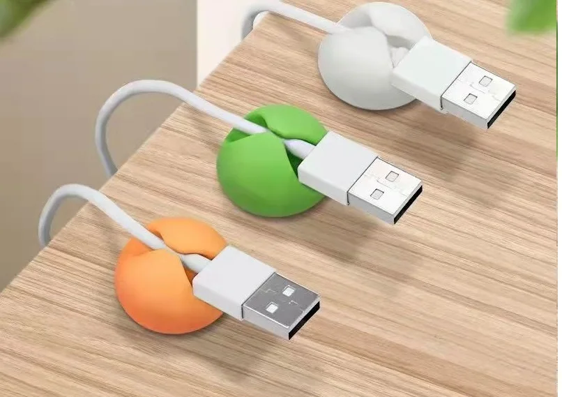 

Storage fixture data cable organizer desktop mobile phone data cable clip winding car self-adhesive buckle wire