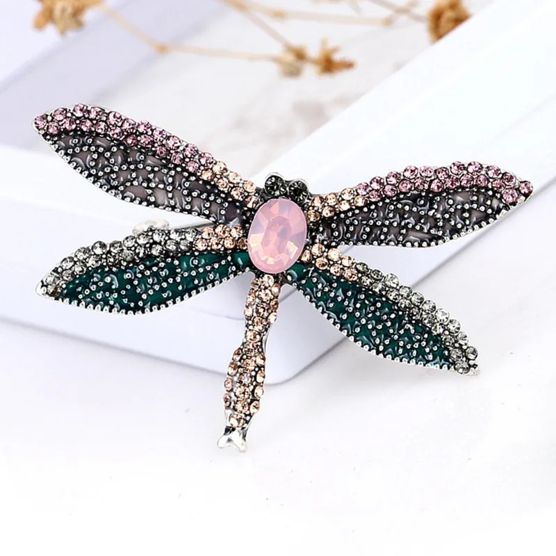 

Dragonfly Brooches Women's Suit Oil Dripping Rhinestone Alloy Crystal Colorful Insect Breastpin Pin Jewelry Clothing Accessories