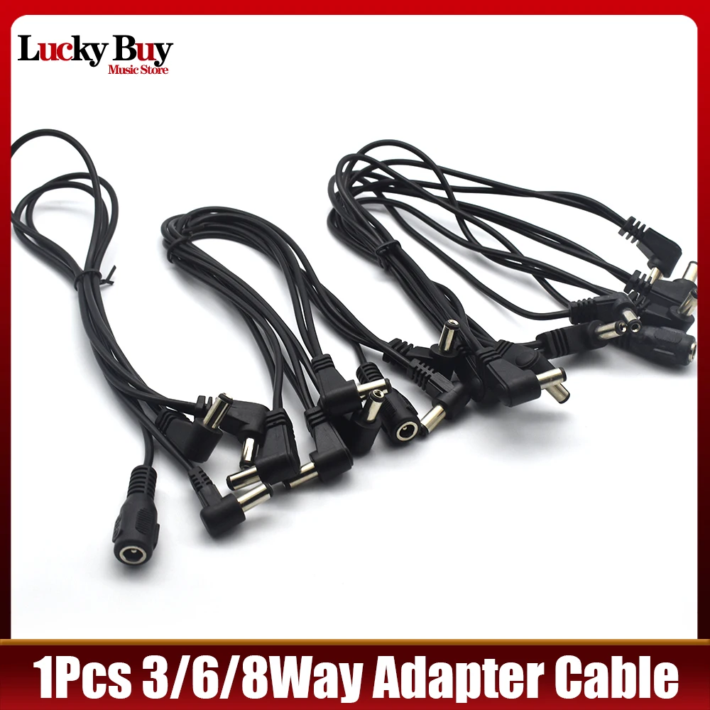 

1Pcs Guitar Effects Pedal Daisy Chain 3/6/8 Way Power Cord Supply Splitter Cable Daisy Chain Cable