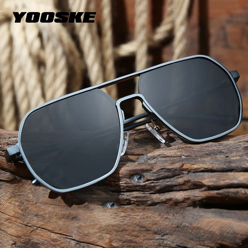 

Солнцезащитные очки YOOSKE Мужские поляризационные, алюминиево-магниевые авиаторы, фотохромные, ночное видение, для рыбалки, вождения
